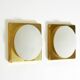 Two 1970s brass wall lamps by Rolf Krüger for Heinz Neuhaus Leuchten