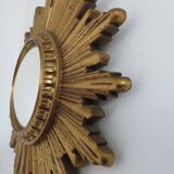 Golden Sun witch miror 60s 70s 30x30cm