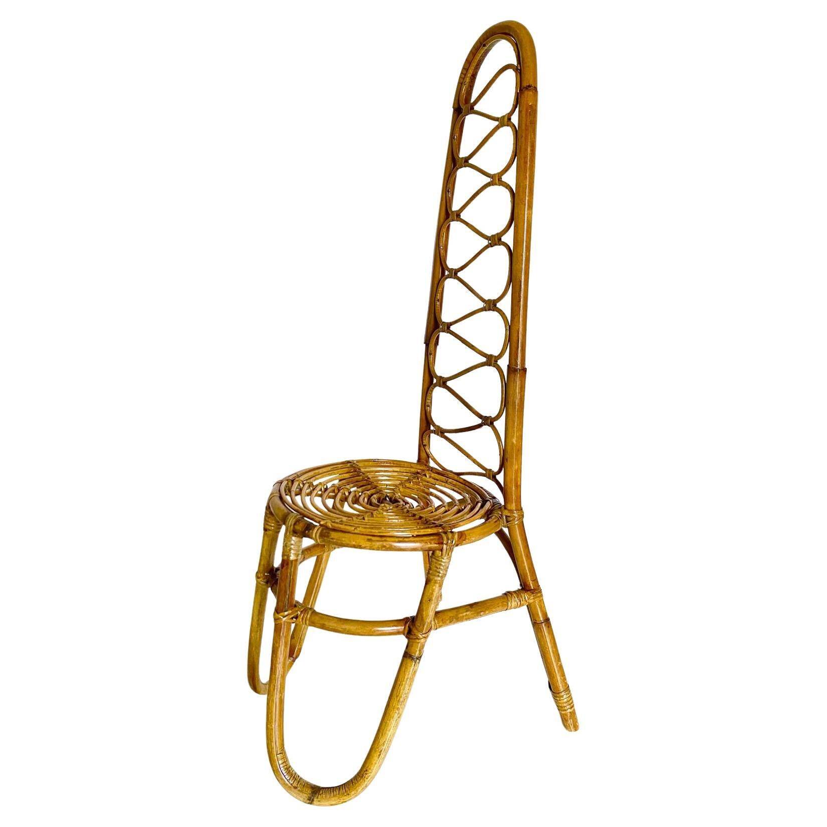 Mid Century Modern Bonacina Bamboo Chairs, set of two, Italy 1960s