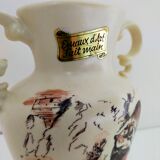 Amphora shaped vase in Art enamels signed