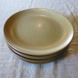 6 French stoneware dessert plates in very good condition