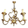 Golden bronze chandelier in Louis XV style