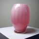 Small twisted pink opaline glass vase, Venetian Murano/Empoli vintage.