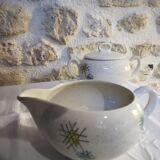 Sucrier et pot à lait en faïence Les étoiles - Faïenceries françaises