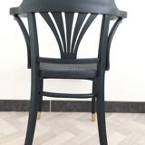 Wood curved armchair