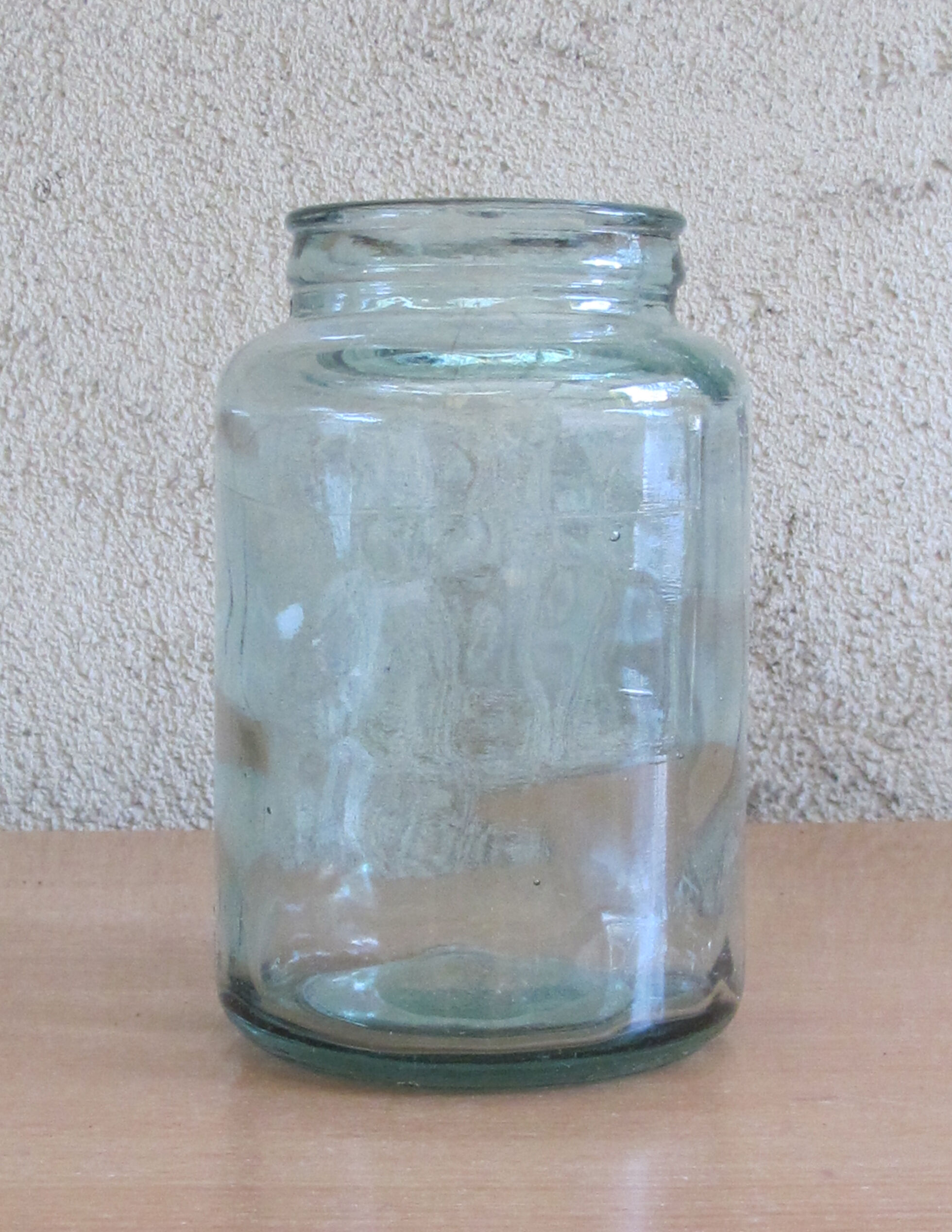 Old glass jar or vase