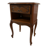 Solid cherry bedside table, Louis XV style