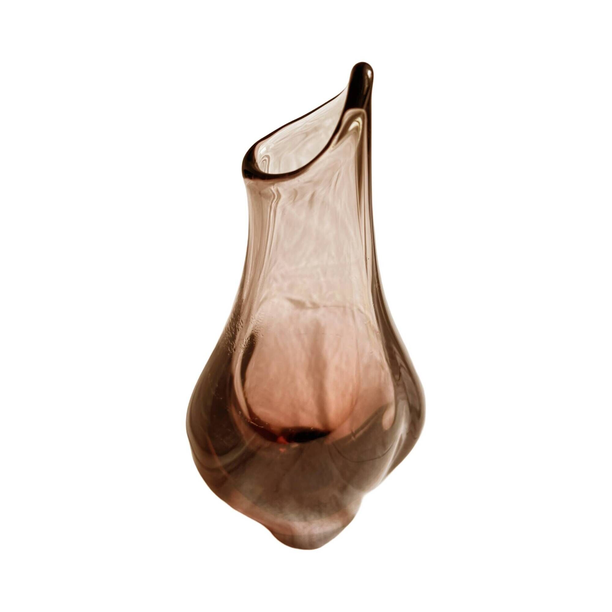 Glass vase, designed by M. Klinger, Železny Brod Sklo, Czechoslovakia, 1960