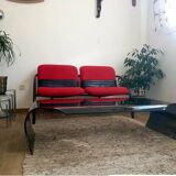 Table basse en verre fumé Calligaris