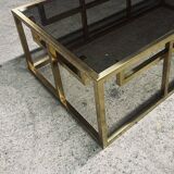Tables laiton et verre Jean Lefevre