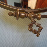 Psyche mirror in brass 39x30cm