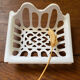 White cast iron soap holder