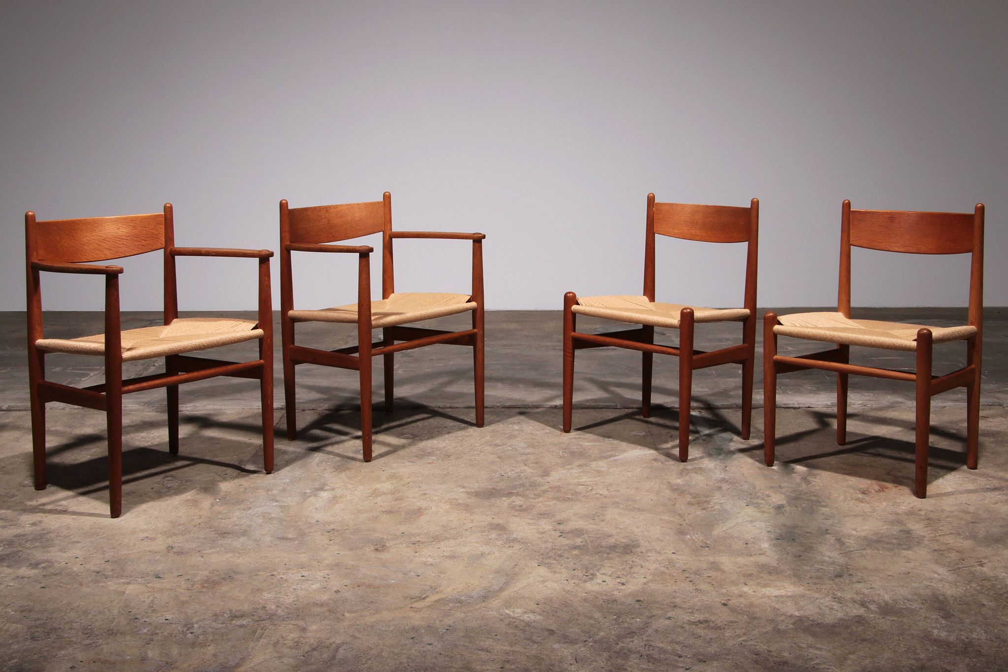 Chaises de salle à manger par Hans Wegner pour Carl Hansen & Søn, Danemark 2 CH37 et 2 CH36