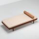 Danish daybed in teak and fabric, mid-century Denmark 1960