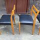 Ensemble de 4 chaises scandinave année 60