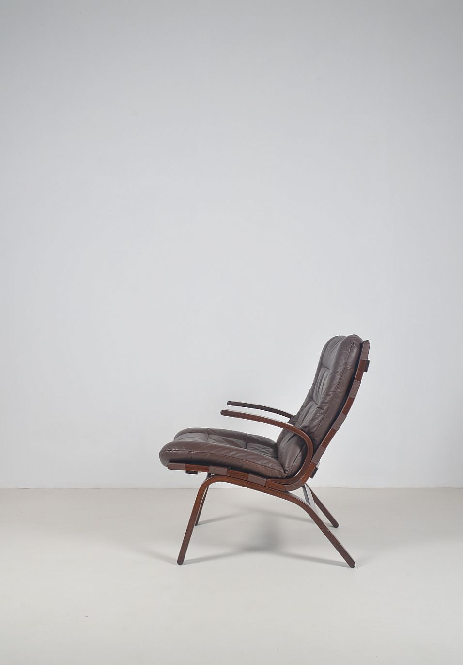 Danish leather lounge chair 'Miljø' by Farstrup Møbler, 1970s