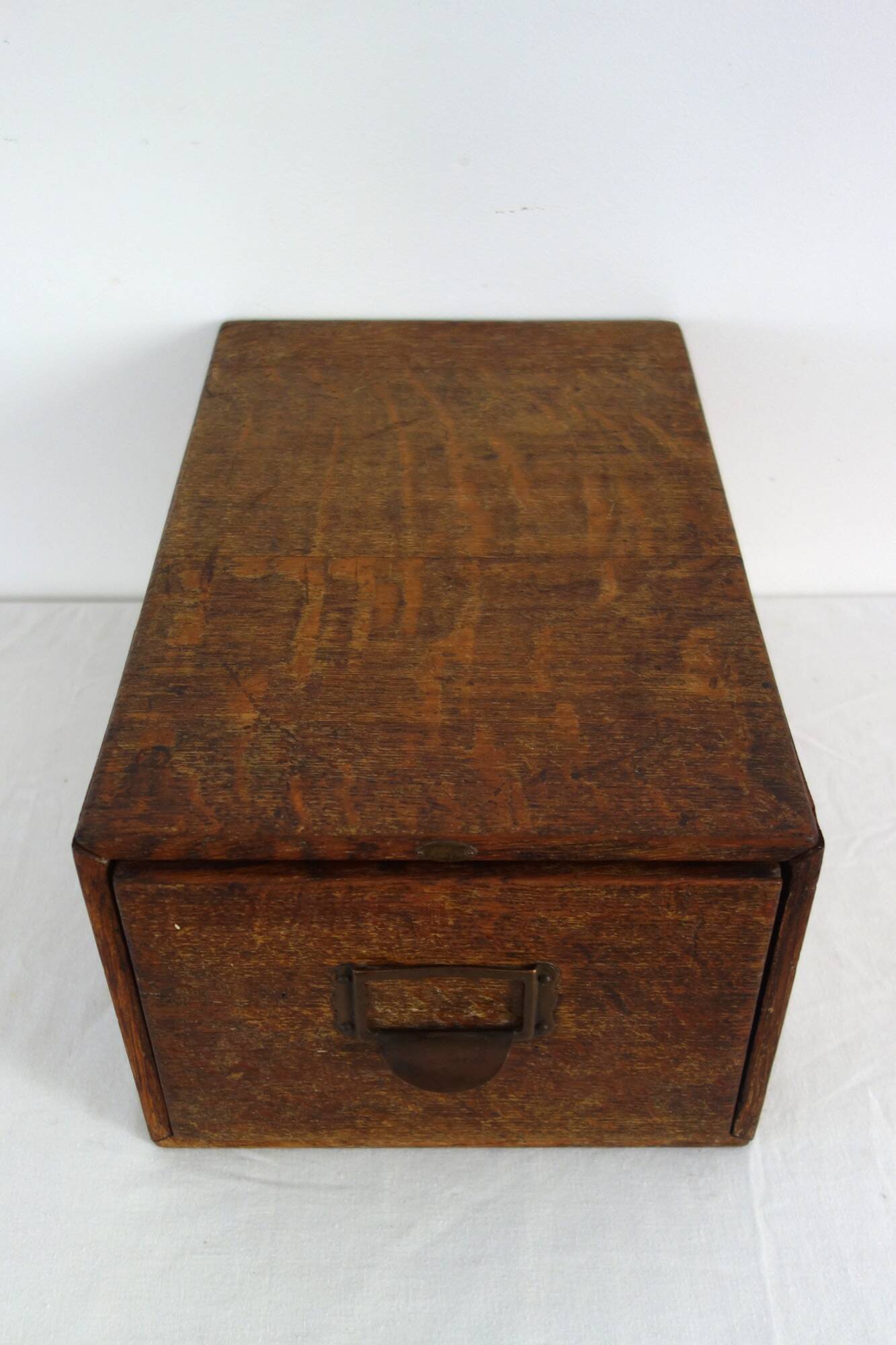 Old wooden administrative filing cabinet from the early 20th century