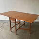 Schreiber Mid-Century Modern vintage teak drop-leaf dining table, 1960s