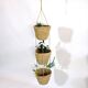 Hanging baskets made of natural fiber