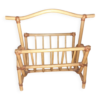Vintage bamboo magazine rack