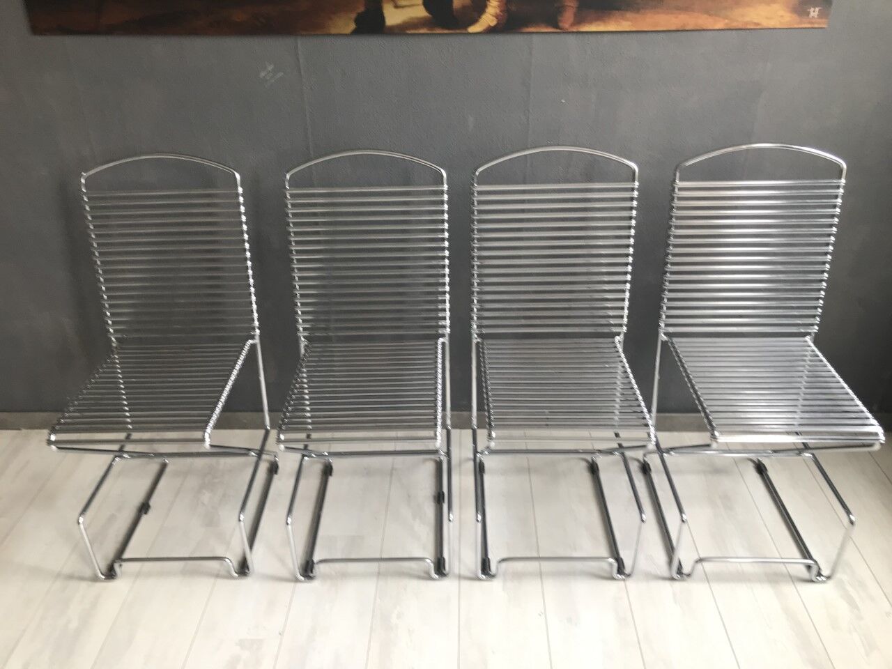 Set of 4 till behrens chairs for schlubach, 1980s