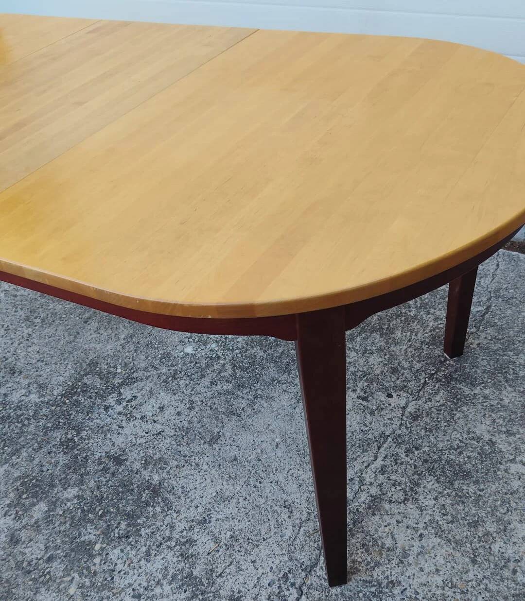 Scandinavian extendable dining table attributed to Hans Ehrlin for Tranås - 1980s