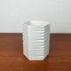 Vintage German white porcelain vase, 1980s.
