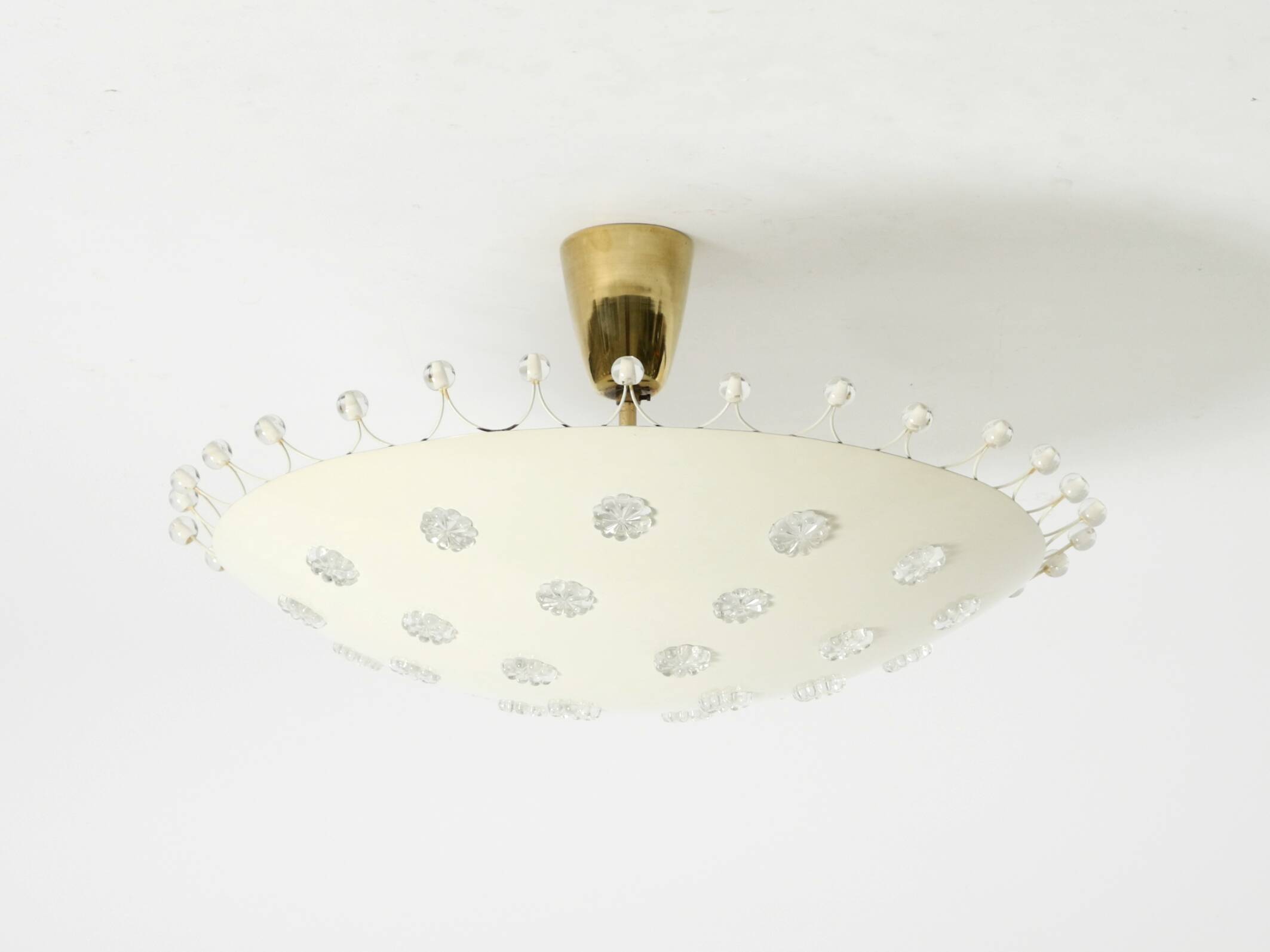 Beautiful large mid-century metal ceiling lamp by Emil Stejnar for Rupert N