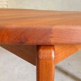 Danish solid teak dining table, 1960s