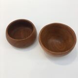 Series of two Danish teak pocket trays
