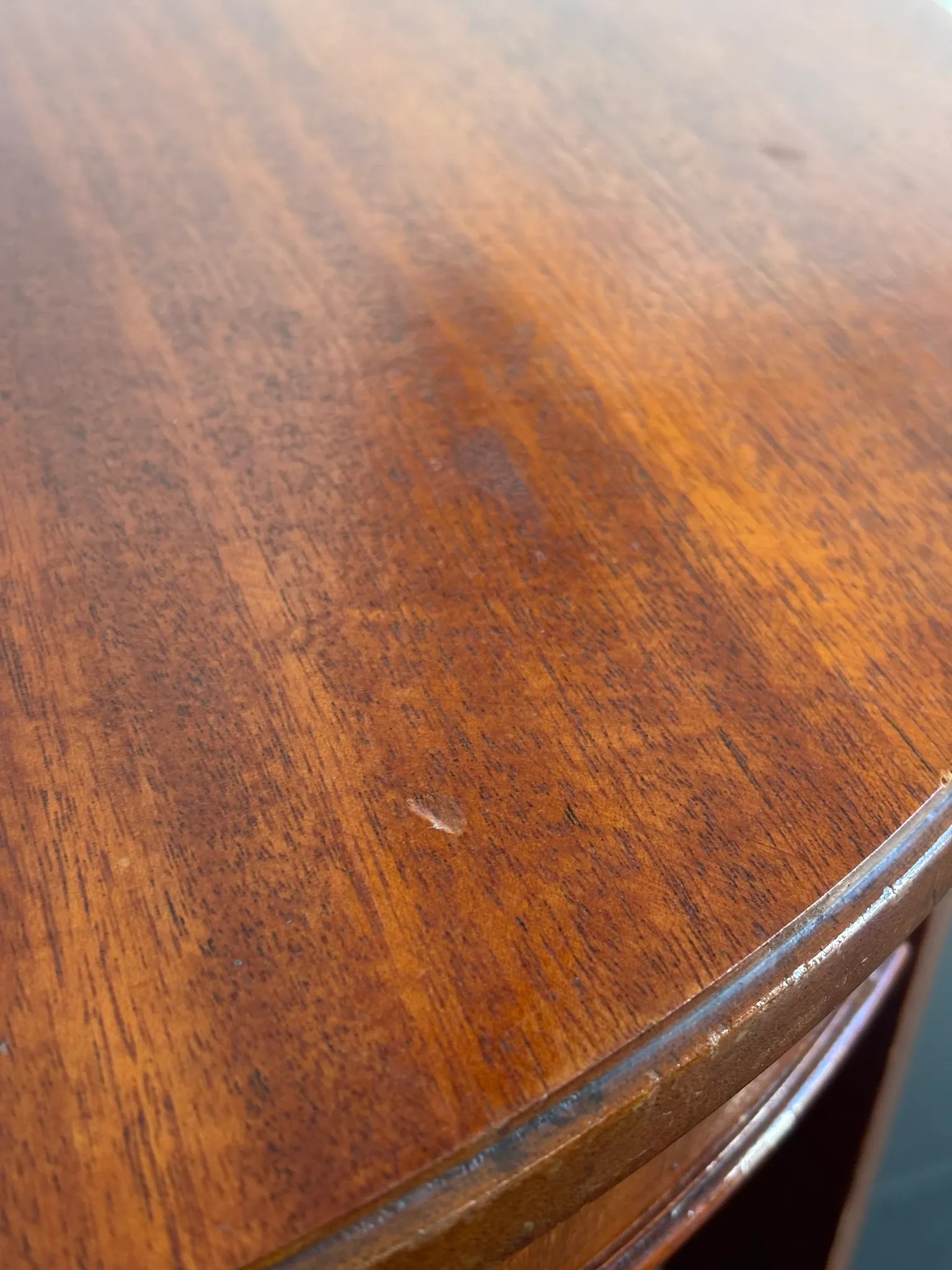 Vintage 1950 Hainke Germany round wooden coffee table - 61 cm