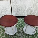 Pair of oval bedside tables