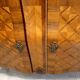 Curved door commode in marquetry in the Louis XV style – Marble top