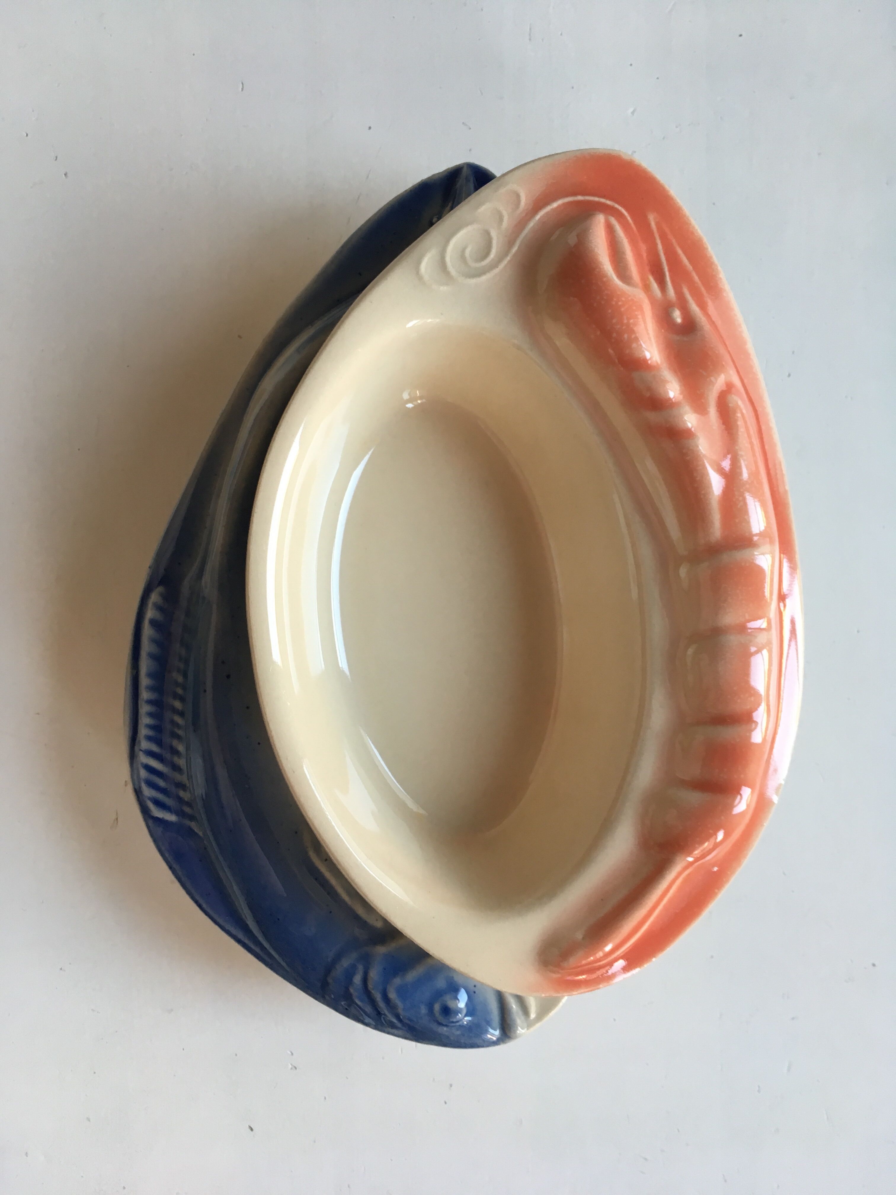 Set of 2 fish and crayfish cassolettes Charles Armand