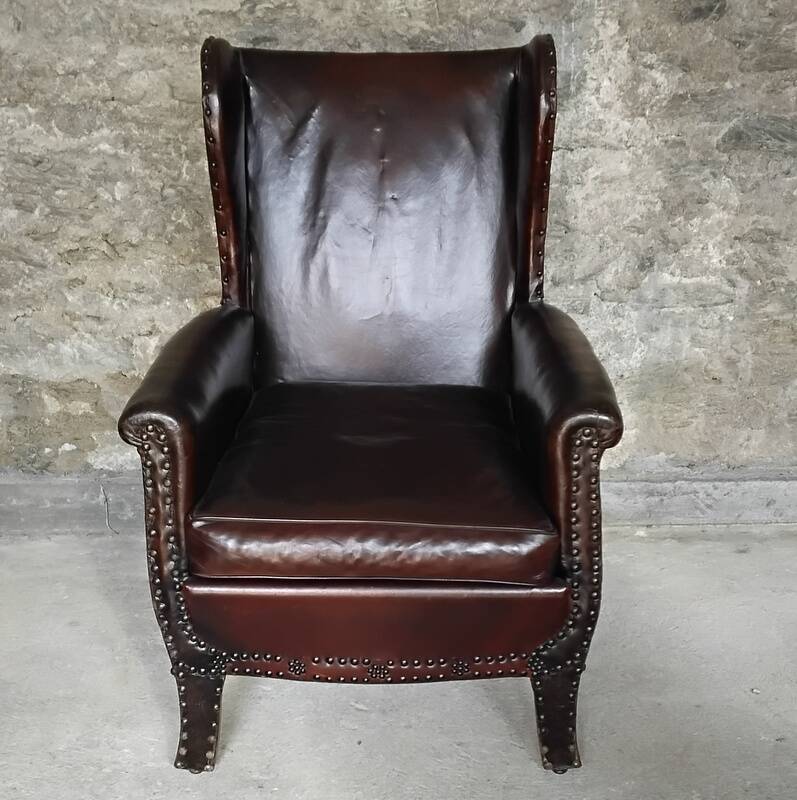 Wingback club chair
