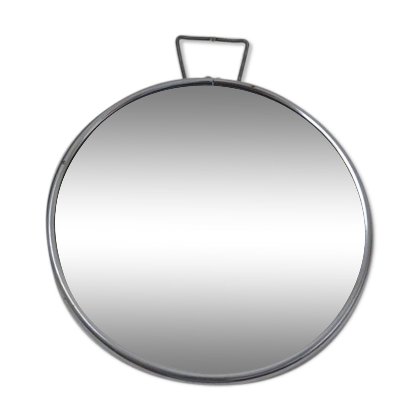 Wall-mounted round barber mirror 50s 60s