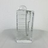 Glass block vase for Walther Glas 1960