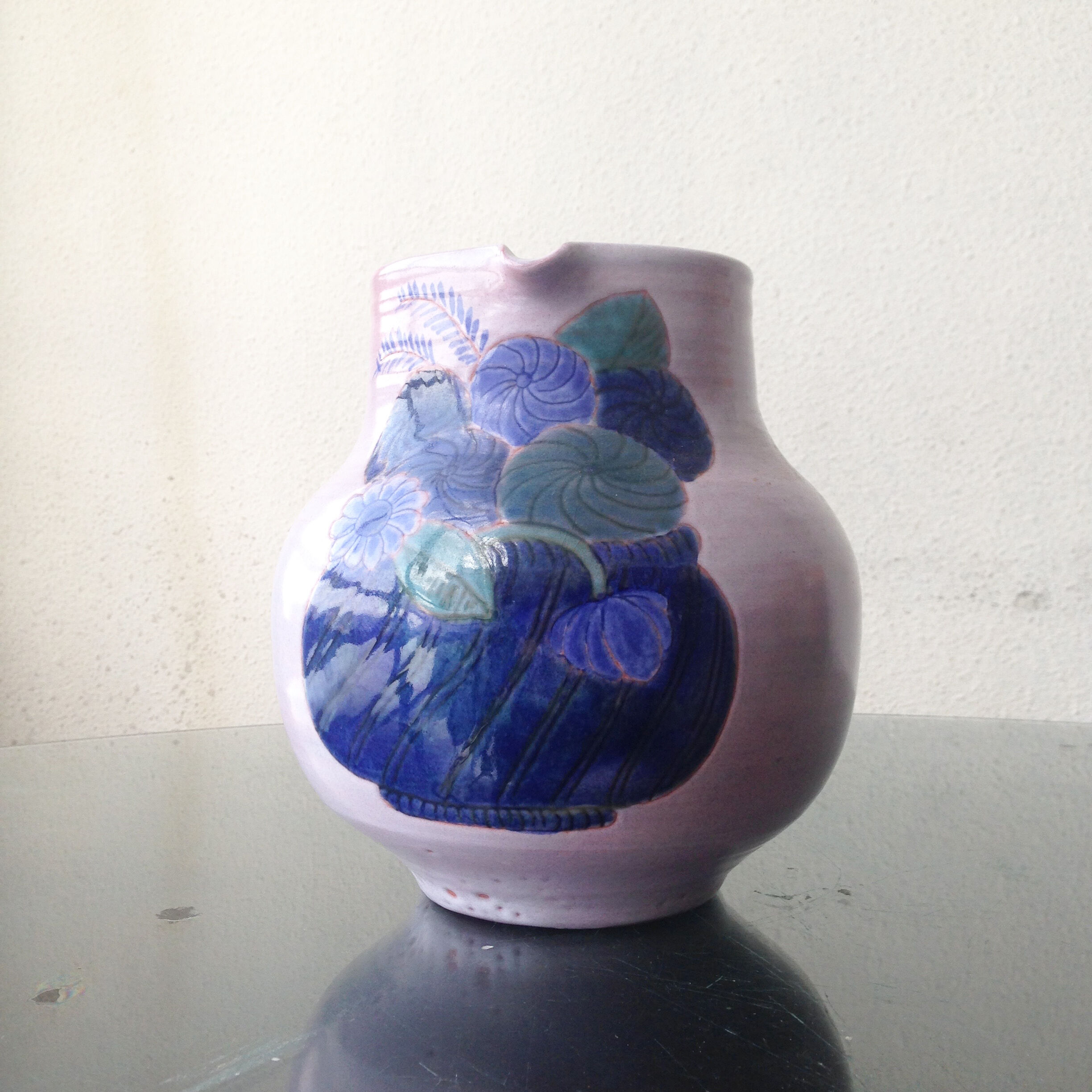 Vintage ceramic vase of the Frère Cloutier 1960
