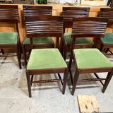 Set of 6 chairs and 2 armchairs by Gaston Poisson