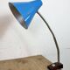 Blue Industrial German Workshop Table Lamp from Reif Dresden, 1960s