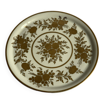 Gold porcelain pie dish