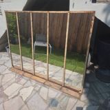 Industrial glass frame mirror