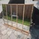 Industrial glass frame mirror