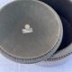 Peter's amsterdam black leatherette pouf 1950