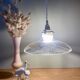 Vintage holophane glass lampshade pendant light