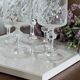 6 stemmed cut crystal water glasses