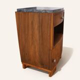 Art Deco side table in wood and marble – 1930s – bedside table