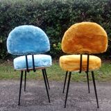 4 vintage moumoutes chairs