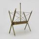 Neoclassical Baroque Folding Magazine Rack in Gilded Metal. 1950s