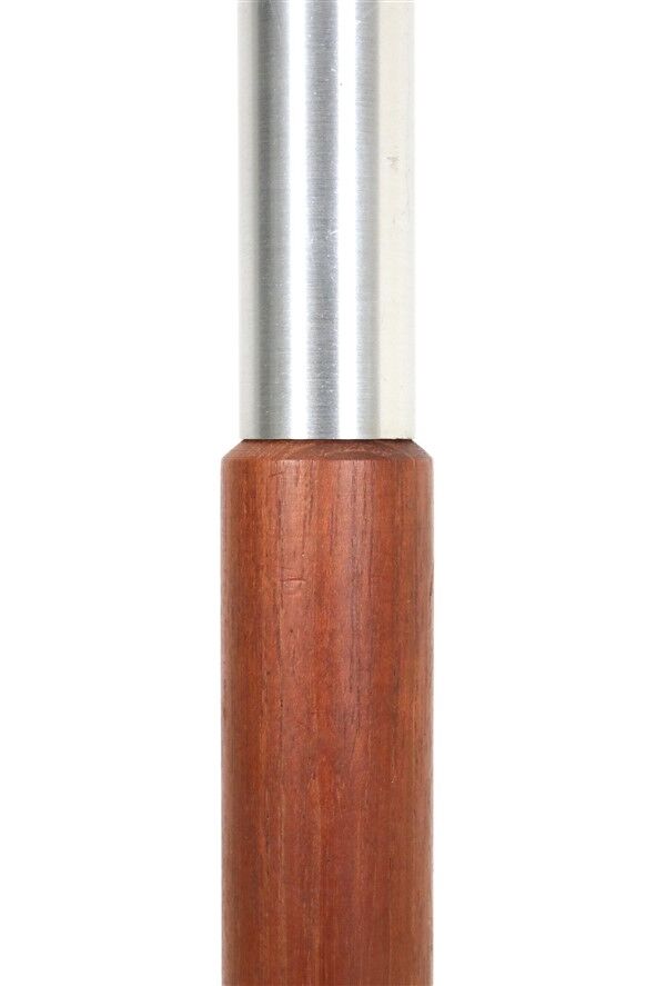 Big mid-century floor lamp / teak / aluminum / Danish modern design / 1960s / 1970s